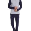 Men's Pajama Sets Cotton Mens Pjs Sets Long Sleeve Shirts and Pants Sleepwear Lightweight Soft Loungewear