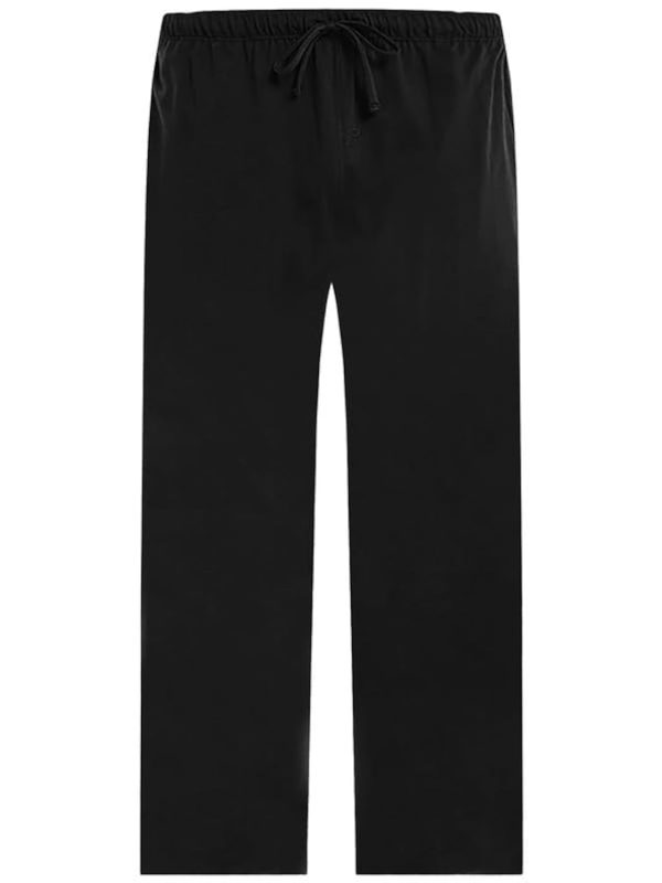 Mens 100% Cotton Pajama Pants, Lightweight Soft Lounge Pant with Pockets Sleep Pj Bottoms for Men