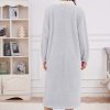 Womens Plush Robe, Soft Fluffy Bathrobe for Women Winter Button Warm Loungewear