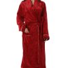 Robes for Women Plush Fleece Bath Robe Shawl Collar Long Robe Nightgown