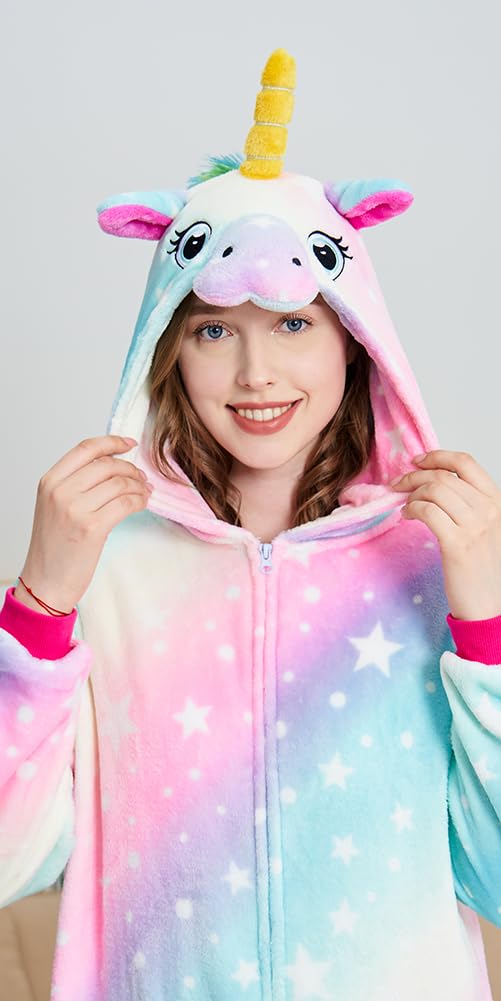 Adult Onesie Unicorn Pajamas for Women Adult Christmas Halloween Cosplay Costume Sleepwear