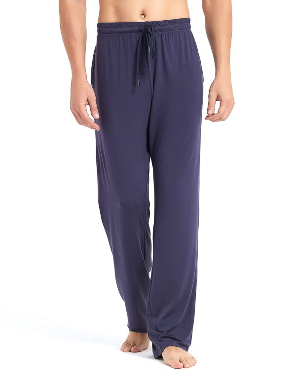 32/34/36/38 Long Inseam Men's Tall Extra Long Pajama Pants,Lounge Jogger Yoga Pants,Sleepwear with Pockets for Men