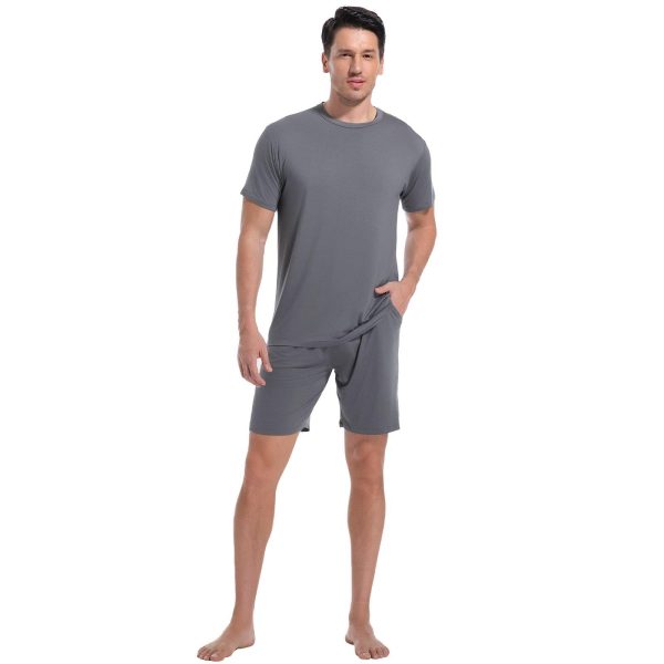 Mens Pajama Sets Shorts - Cool Pajamas Summer Pyjama PJS Loungewear Set - Pajamas Shorts PJ Sleepwear Sets for Men