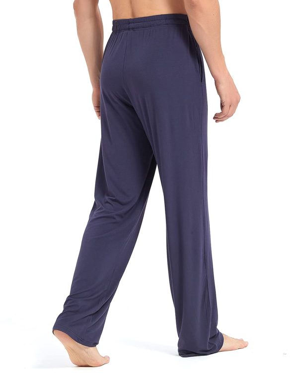 32/34/36/38 Long Inseam Men's Tall Extra Long Pajama Pants,Lounge Jogger Yoga Pants,Sleepwear with Pockets for Men