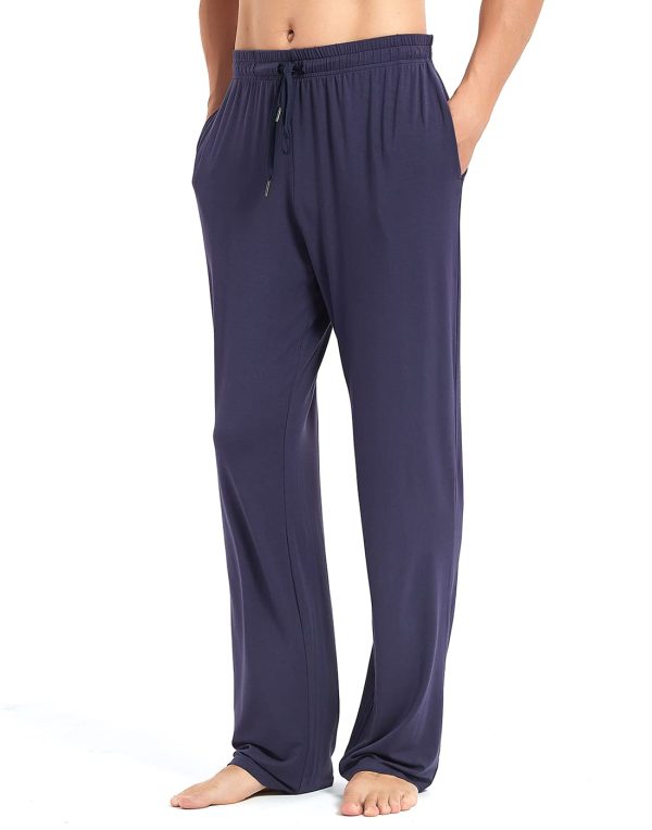 32/34/36/38 Long Inseam Men's Tall Extra Long Pajama Pants,Lounge Jogger Yoga Pants,Sleepwear with Pockets for Men