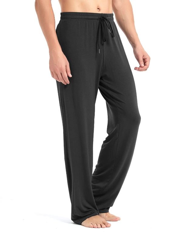 32/34/36/38 Long Inseam Men's Tall Extra Long Pajama Pants,Lounge Jogger Yoga Pants,Sleepwear with Pockets for Men