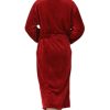Robes for Women Plush Fleece Bath Robe Shawl Collar Long Robe Nightgown