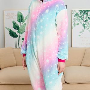 Adult Onesie Unicorn Pajamas for Women Adult Christmas Halloween Cosplay Costume Sleepwear