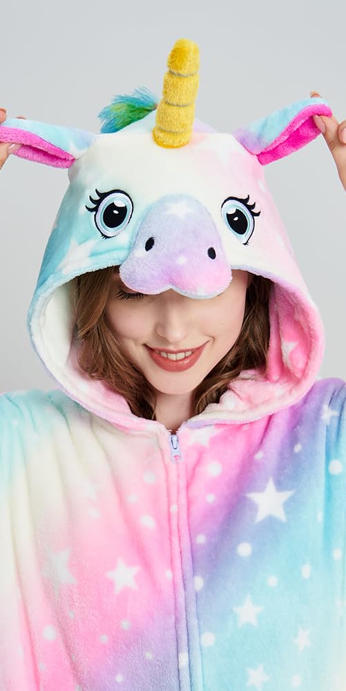 Adult Onesie Unicorn Pajamas for Women Adult Christmas Halloween Cosplay Costume Sleepwear