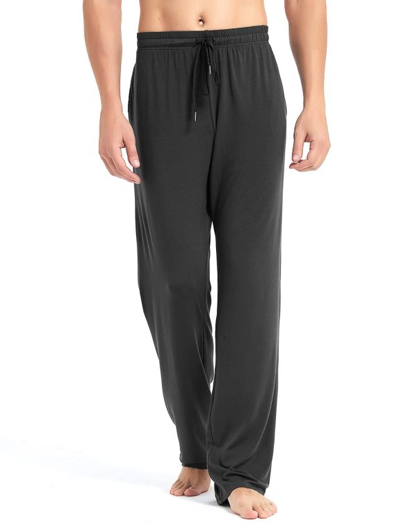 32/34/36/38 Long Inseam Men's Tall Extra Long Pajama Pants,Lounge Jogger Yoga Pants,Sleepwear with Pockets for Men