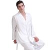 Mens Pajamas Set Satin Sleepwear Long Sleeve Loungewear Button-Down Pajamas for Men S-4XL