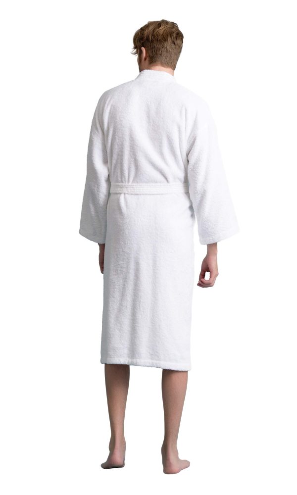 Men's Robe, Turkish Terry Bathrobe, 100% Cotton Kimono Spa Bathrobe