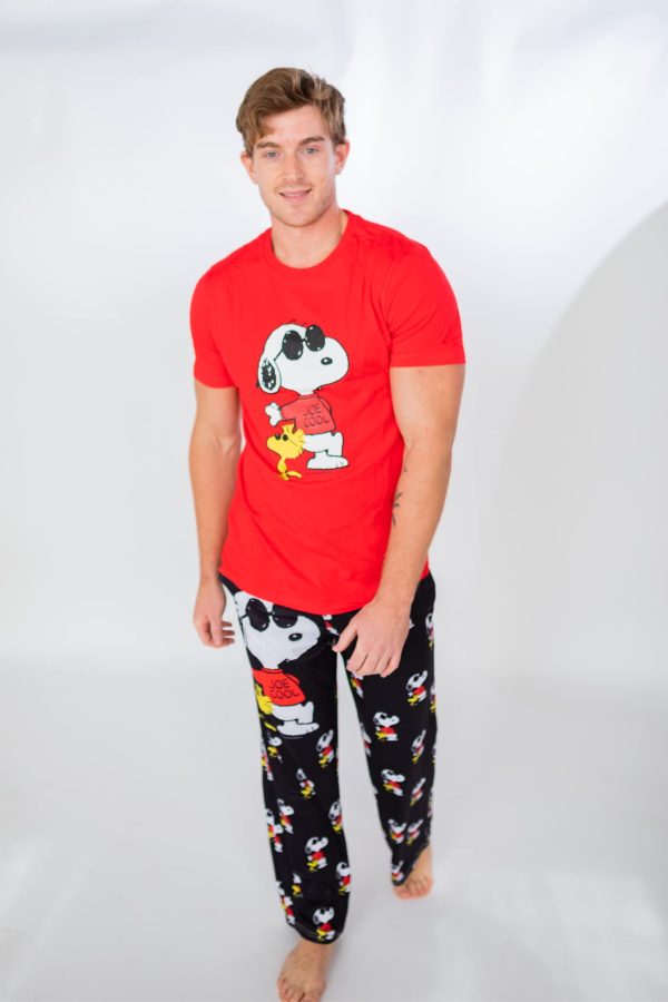 Snoopy Unisex Lounge Pajama Pants - Comfy, Loose-Fit, Ultra-Soft - Snoopy Joe Cool Sleep Bottoms