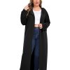Women Hooded Zipper Robe Plus Size Zip Up Sweatshirt Robe Long Zipper Front Housecoat with Pockets S-4X