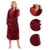 Womens Hooded Fleece Robe, Soft Bathrobe for Womens, Cute Long House Coat
