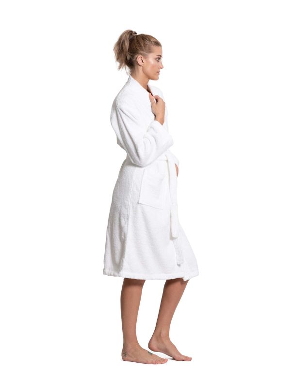 Soft & Absorbent Towel Robe, 100% Cotton Turkish Terry Cloth Kimono Bathrobes for Women
