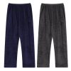 Men's 2 Pack Flannel Fleece Pajama Pants Set,PJ Bottoms Plush Warm Sleepwear Pants,Sleep & Lounge