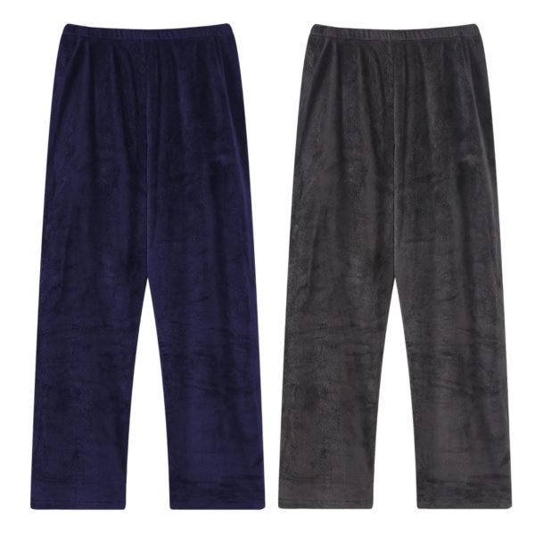 Men's 2 Pack Flannel Fleece Pajama Pants Set,PJ Bottoms Plush Warm Sleepwear Pants,Sleep & Lounge