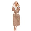 Plush Robes for Women, Womens Robe Long Fleece Fuzzy Bathrobe Hooded Warm Soft Fluffy Bathrobes