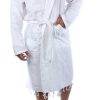 mens Turkish Hooded Bathrobe With Pocket for Men Women Lightweight Soft Ultra Absorbent Beach, Pool