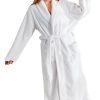 Women's Plush Fleece Bathrobe, Warm and Fluffy Sherpa, Soft Dot Jacquard Robe