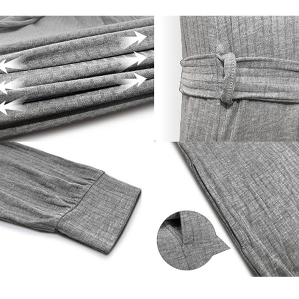 Womens Soft Long Robe, Lightweight Full Length Knit Bathrobe for Sleepwear & Loungewear Robe