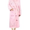 Soft Plush Women Fleece Robe, Cozy Warm Bathrobe, Fuzzy Female Long Spa Robe