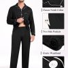 Men Modal Pajama Set Long Sleeve Pjs Button Down Sleepwear Soft Comfy Loungewear Sets 2 Piece Nightwear S-3XL