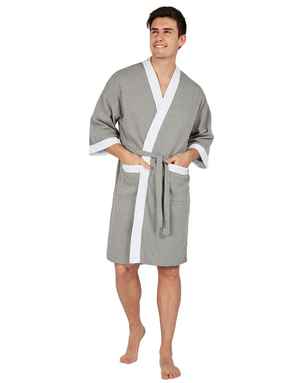 Men's Robe Cotton Bathrobe Soft Knee Length Sleepwear