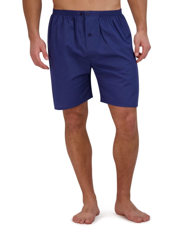 Men's Short Sleeve Pajama Set, Navy Heather, Medium