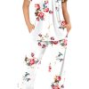 Womens Pajama Set 2 Piece Summer Sleepwear Set Henley Neck Short Sleeve Capri Pant With Pockets Ladies Pjs