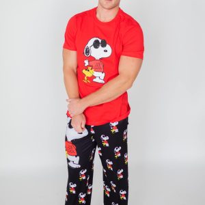 Snoopy Unisex Lounge Pajama Pants - Comfy, Loose-Fit, Ultra-Soft - Snoopy Joe Cool Sleep Bottoms