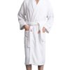 Men's Robe, Turkish Terry Bathrobe, 100% Cotton Kimono Spa Bathrobe