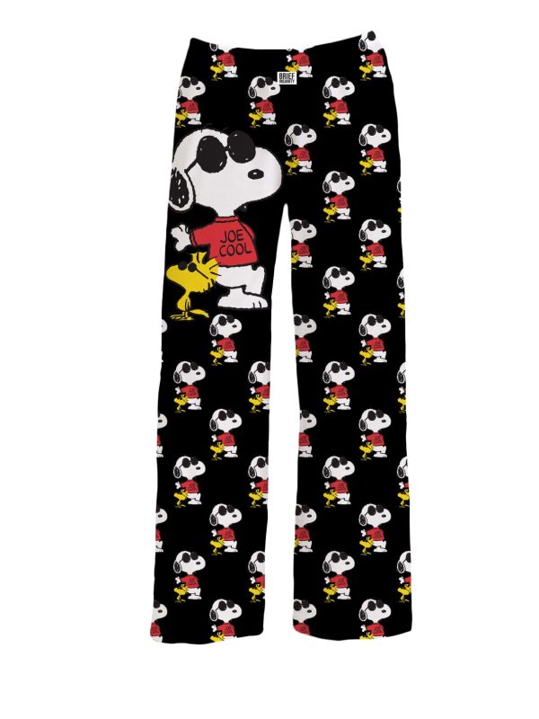 Snoopy Unisex Lounge Pajama Pants - Comfy, Loose-Fit, Ultra-Soft - Snoopy Joe Cool Sleep Bottoms