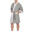 Men's Robe Cotton Bathrobe Soft Knee Length Sleepwear