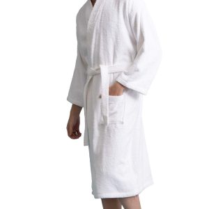 Men's Robe, Turkish Terry Bathrobe, 100% Cotton Kimono Spa Bathrobe