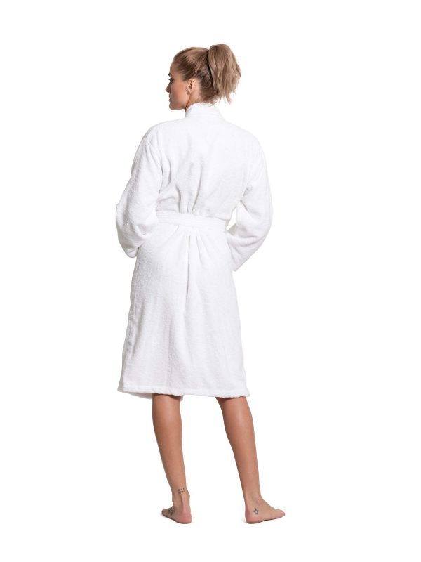 Soft & Absorbent Towel Robe, 100% Cotton Turkish Terry Cloth Kimono Bathrobes for Women