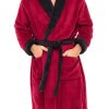 Mens Robe Plush, Bath Robe for Men, Lightweight Robes, Warm Fleece Bathrobe