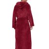 Men's Plush Hooded Bathrobe Winter Warm Fleece Robes Soft Flannel Long Robes with Pockets, Full Length