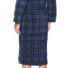 Men's Fleece Robe Blue Tartan