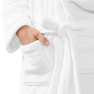 Mens Fleece Bathrobe with Shawl Collar,Soft Warm Knee Length -Mens' Plush Bathrobe- Soft Fleece Spa Bath Robe for Men