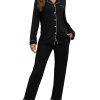 Womens Pajamas Sets 2 Piece Long Sleeve and Pant Pj Sets Button Up Sleepwear