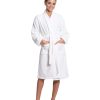 Soft & Absorbent Towel Robe, 100% Cotton Turkish Terry Cloth Kimono Bathrobes for Women