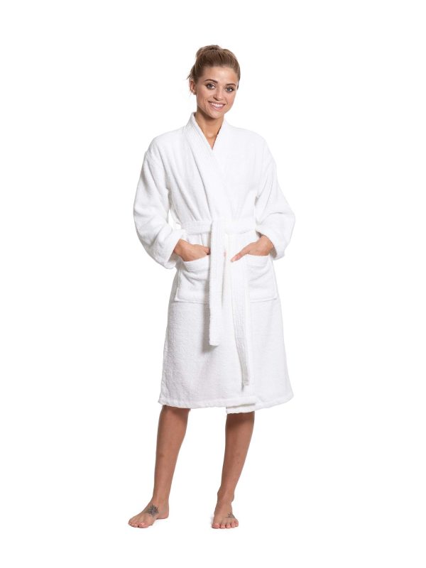 Soft & Absorbent Towel Robe, 100% Cotton Turkish Terry Cloth Kimono Bathrobes for Women