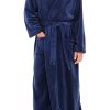 Mens Robe with Hood, Plush Fleece Hooded Mens Bathrobe, Big and Tall Bath Robe for Men