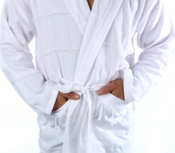 mens Turkish Hooded Bathrobe With Pocket for Men Women Lightweight Soft Ultra Absorbent Beach, Pool