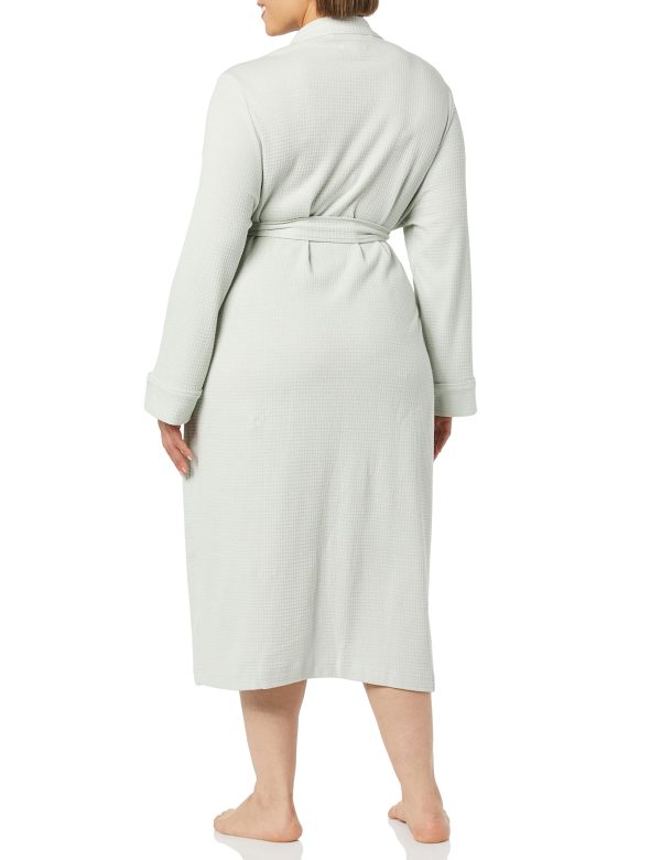 Women's Lightweight Waffle Full-Length Robe (Available in Plus Size)