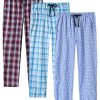 Men's Pajama Pants Ultra Lightweight Pjs Bottoms Sleepwear Bottom Pants with Pocket Drawstring 3-Pack