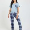2 Pack: Women's Pajama Set - Choose from Short Sleeve with Pocket or Long Sleeve without Pocket