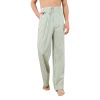 Mens 100% Cotton Pajama Pants, Soft Lightweight Striped Lounge Pj Bottoms for Men with Pockets